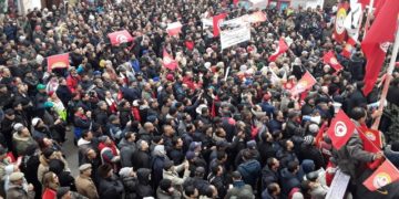 protestation ugtt tunisie
